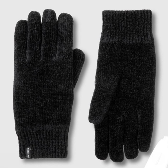 Isotoner Chenille Gloves - Black - Picture 1 of 3